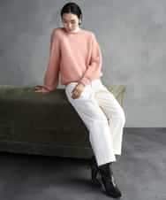 FMFBD32230 MICHEL KLEIN(ミッシェルクラン) モヘアローゲージニット イエロー