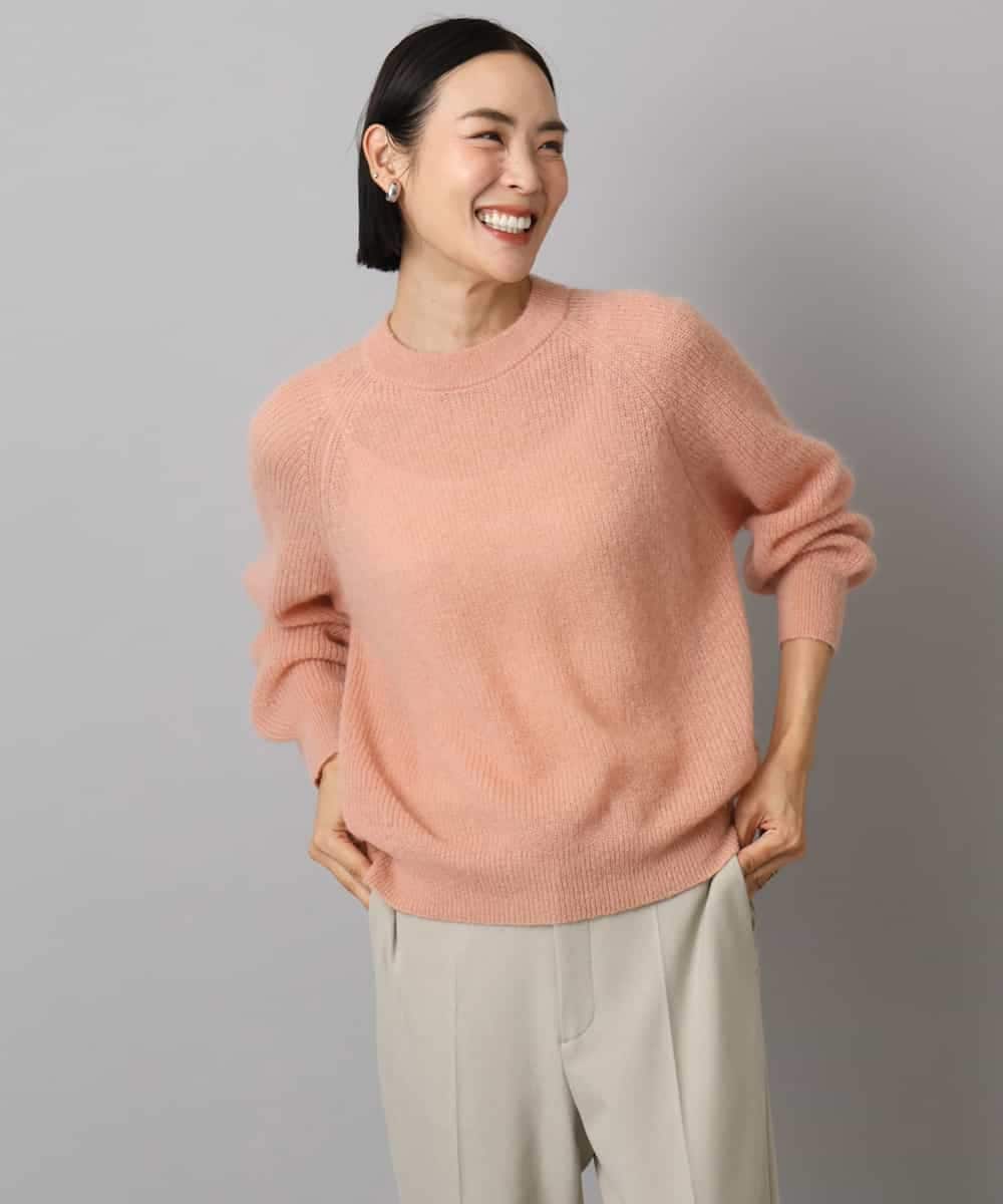 FMFBD32230 MICHEL KLEIN(ミッシェルクラン) モヘアローゲージニット イエロー