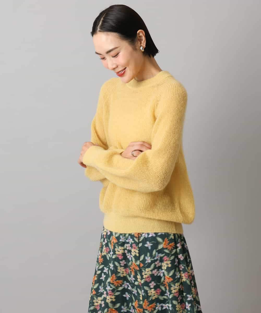 FMFBD32230 MICHEL KLEIN(ミッシェルクラン) モヘアローゲージニット イエロー