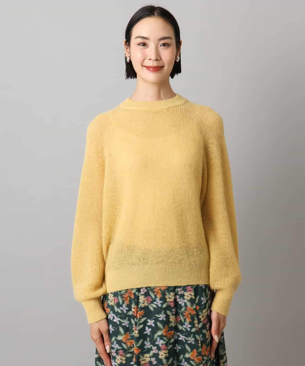 FMFBD32230 MICHEL KLEIN(ミッシェルクラン) モヘアローゲージニット イエロー