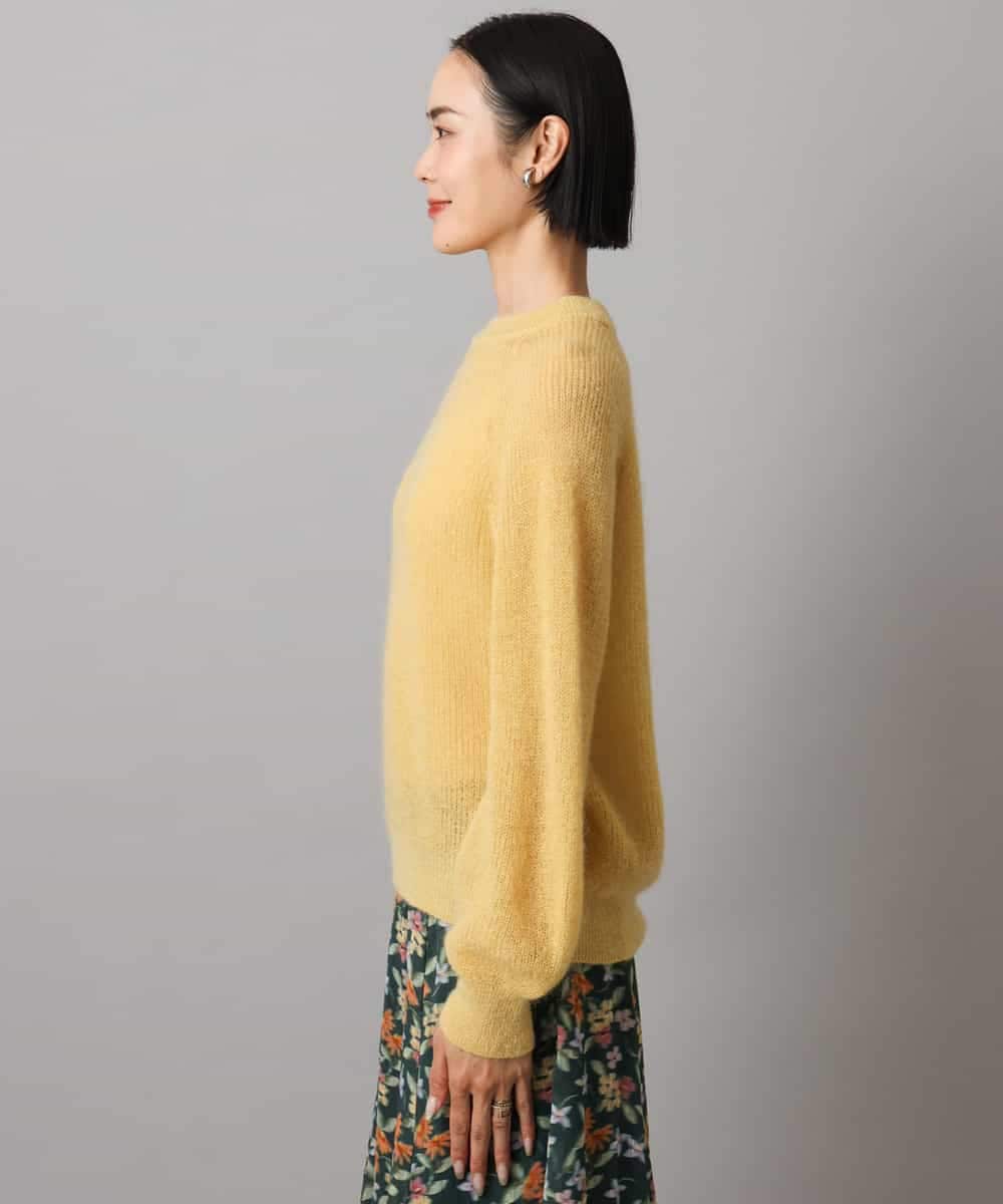FMFBD32230 MICHEL KLEIN(ミッシェルクラン) モヘアローゲージニット イエロー
