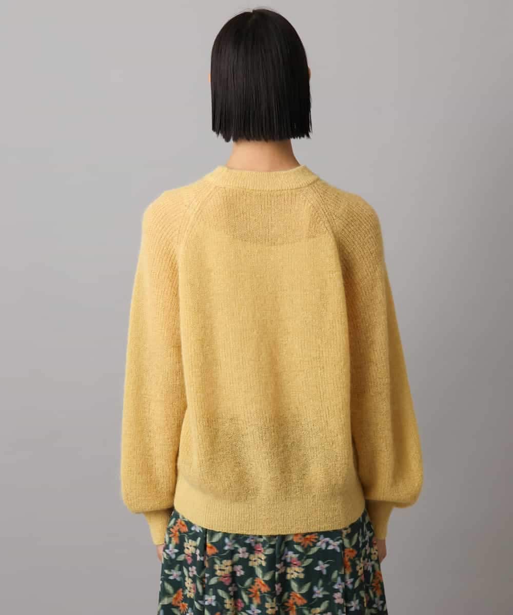 FMFBD32230 MICHEL KLEIN(ミッシェルクラン) モヘアローゲージニット イエロー
