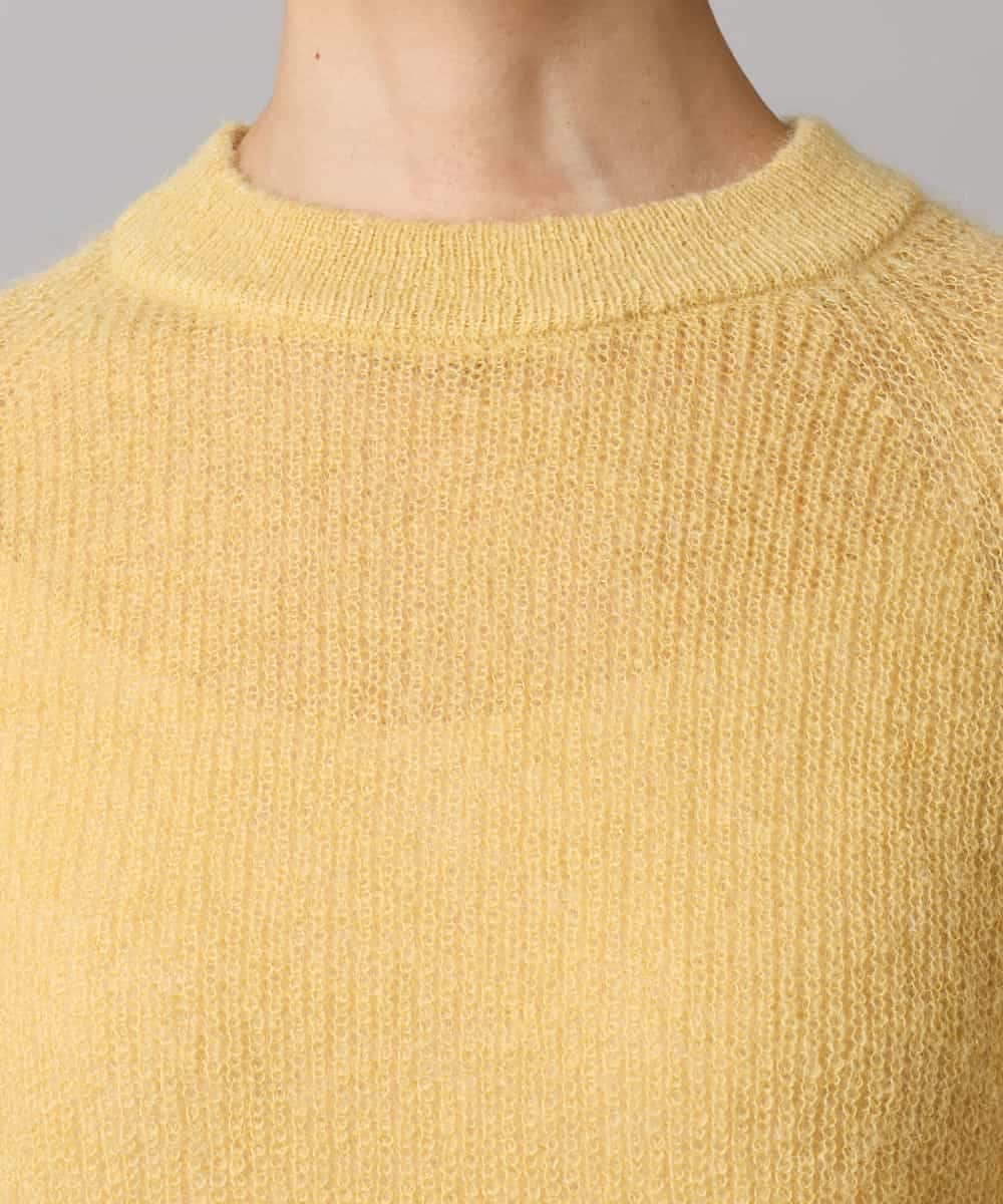 FMFBD32230 MICHEL KLEIN(ミッシェルクラン) モヘアローゲージニット イエロー