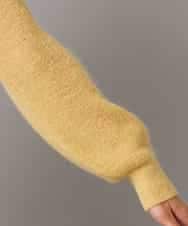 FMFBD32230 MICHEL KLEIN(ミッシェルクラン) モヘアローゲージニット イエロー