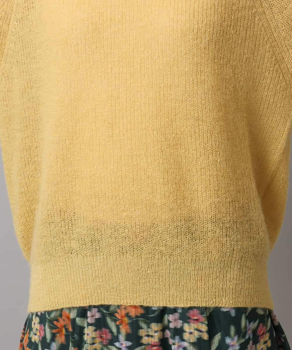 FMFBD32230 MICHEL KLEIN(ミッシェルクラン) モヘアローゲージニット イエロー