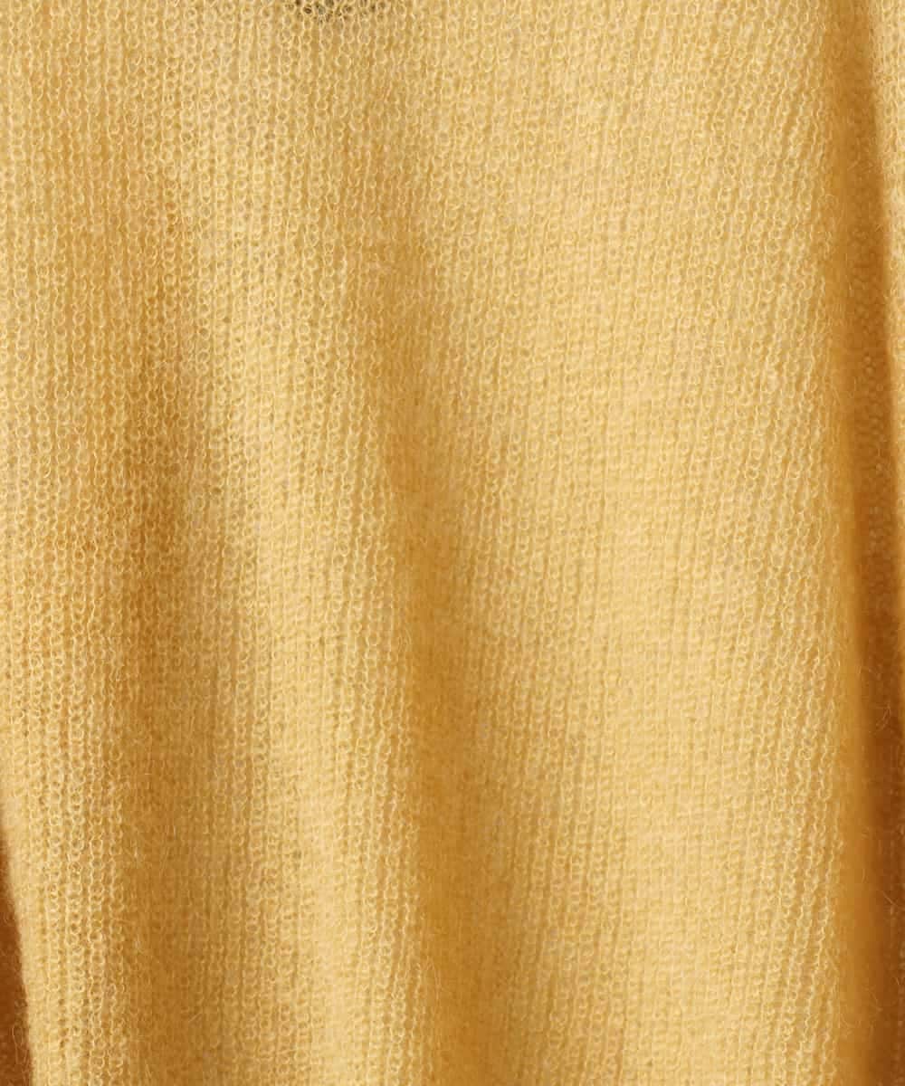 FMFBD32230 MICHEL KLEIN(ミッシェルクラン) モヘアローゲージニット イエロー
