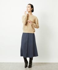 FMFBD33210 MICHEL KLEIN(ミッシェルクラン) ホールガーメント®クルーネックニット ライトブルー