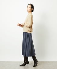 FMFBD33210 MICHEL KLEIN(ミッシェルクラン) ホールガーメント®クルーネックニット ライトブルー