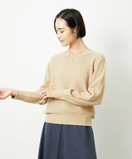 FMFBD33210 MICHEL KLEIN(ミッシェルクラン) ホールガーメント®クルーネックニット ライトブルー