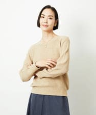 FMFBD33210 MICHEL KLEIN(ミッシェルクラン) ホールガーメント®クルーネックニット ライトブルー