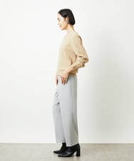 FMFBD33210 MICHEL KLEIN(ミッシェルクラン) ホールガーメント®クルーネックニット ライトブルー