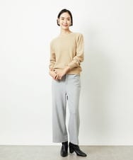 FMFBD33210 MICHEL KLEIN(ミッシェルクラン) ホールガーメント®クルーネックニット ライトブルー