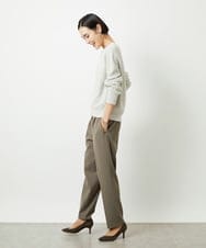 FMFBD33210 MICHEL KLEIN(ミッシェルクラン) ホールガーメント®クルーネックニット ライトブルー