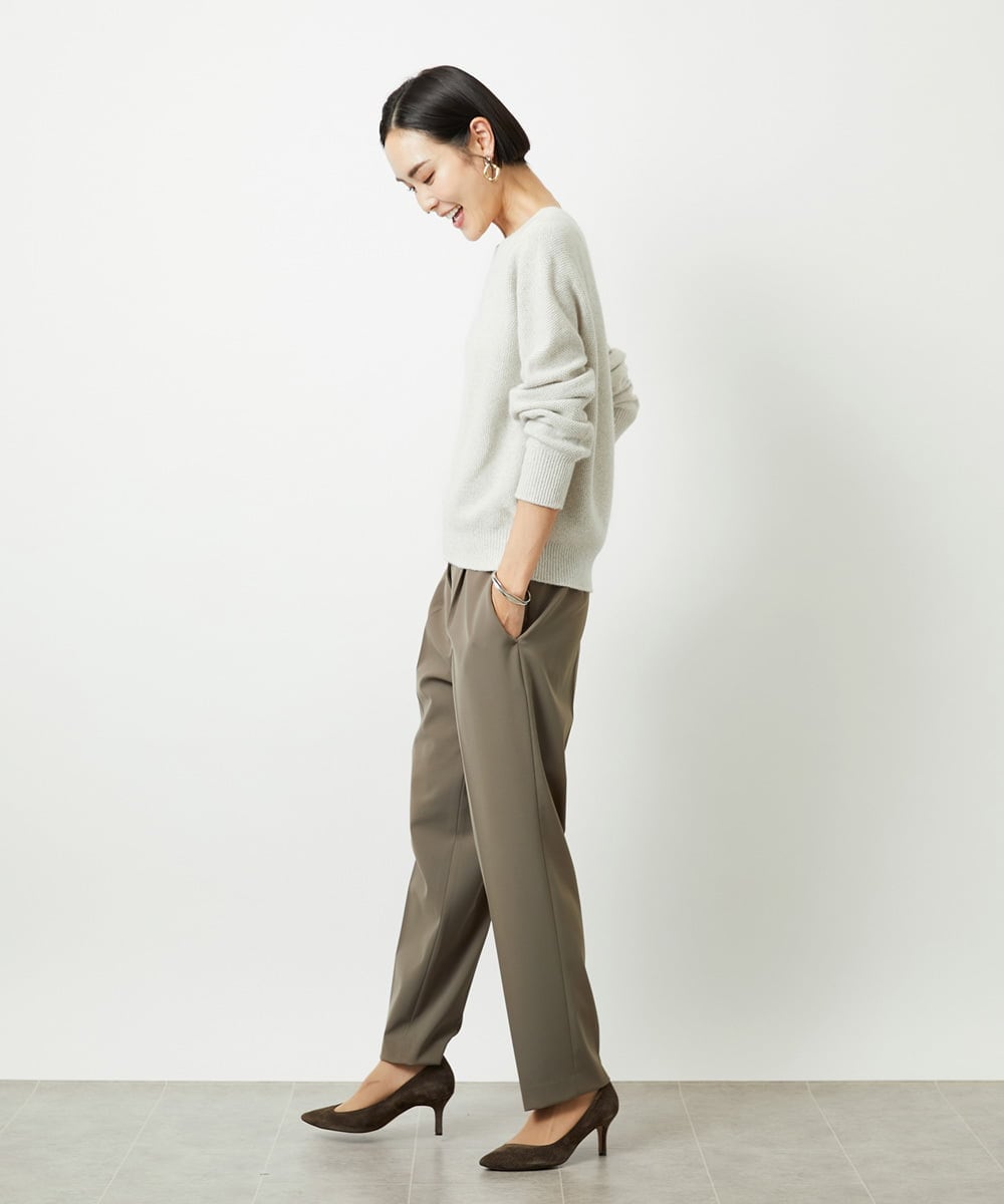 FMFBD33210 MICHEL KLEIN(ミッシェルクラン) ホールガーメント®クルーネックニット ライトブルー