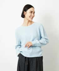 FMFBD33210 MICHEL KLEIN(ミッシェルクラン) ホールガーメント®クルーネックニット ライトブルー