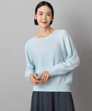 FMFBD33210 MICHEL KLEIN(ミッシェルクラン) ホールガーメント®クルーネックニット ライトブルー