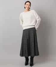 FMFBD33210 MICHEL KLEIN(ミッシェルクラン) ホールガーメント®クルーネックニット ライトブルー