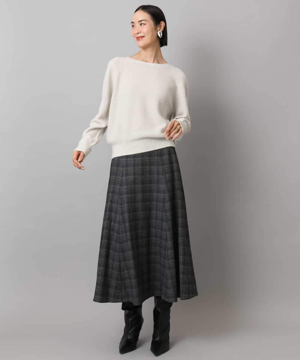 FMFBD33210 MICHEL KLEIN(ミッシェルクラン) ホールガーメント®クルーネックニット ライトブルー