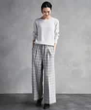 FMFBD33210 MICHEL KLEIN(ミッシェルクラン) ホールガーメント®クルーネックニット ライトブルー