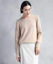 FMFBD33210 MICHEL KLEIN(ミッシェルクラン) ホールガーメント®クルーネックニット ライトブルー