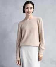 FMFBD33210 MICHEL KLEIN(ミッシェルクラン) ホールガーメント®クルーネックニット ライトブルー