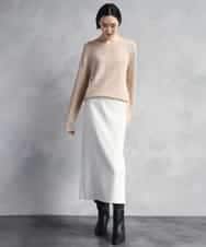 FMFBD33210 MICHEL KLEIN(ミッシェルクラン) ホールガーメント®クルーネックニット ライトブルー