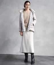 FMFBD33210 MICHEL KLEIN(ミッシェルクラン) ホールガーメント®クルーネックニット ライトブルー