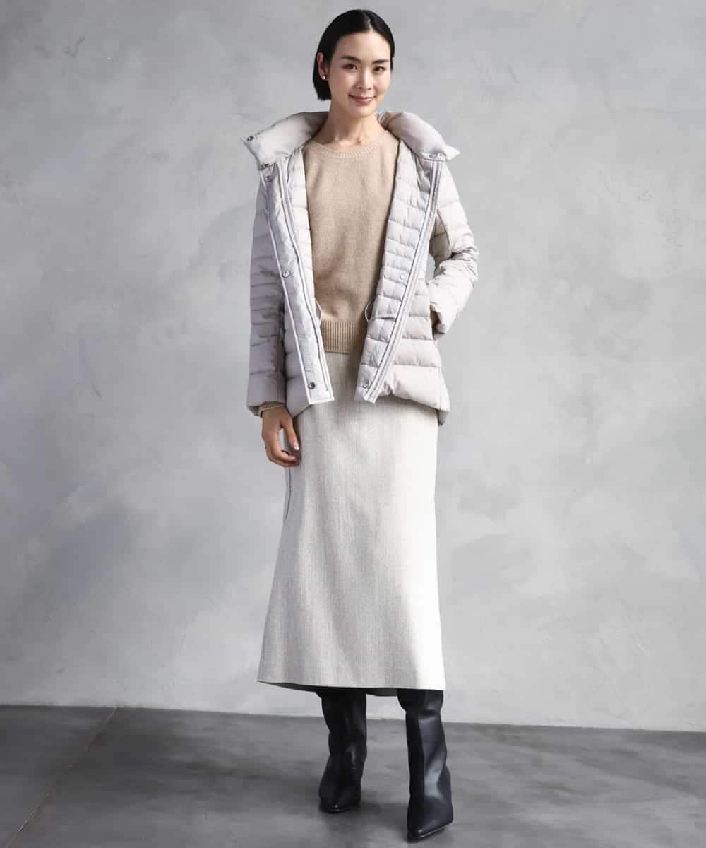 FMFBD33210 MICHEL KLEIN(ミッシェルクラン) ホールガーメント®クルーネックニット ライトブルー