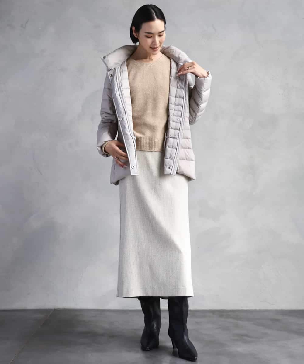 FMFBD33210 MICHEL KLEIN(ミッシェルクラン) ホールガーメント®クルーネックニット ライトブルー