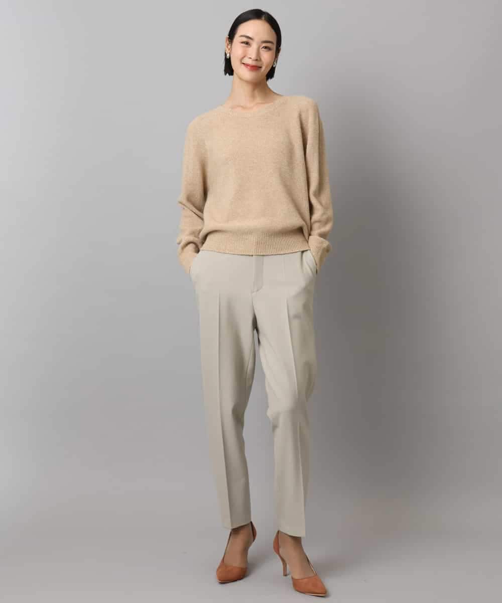 FMFBD33210 MICHEL KLEIN(ミッシェルクラン) ホールガーメント®クルーネックニット ライトブルー