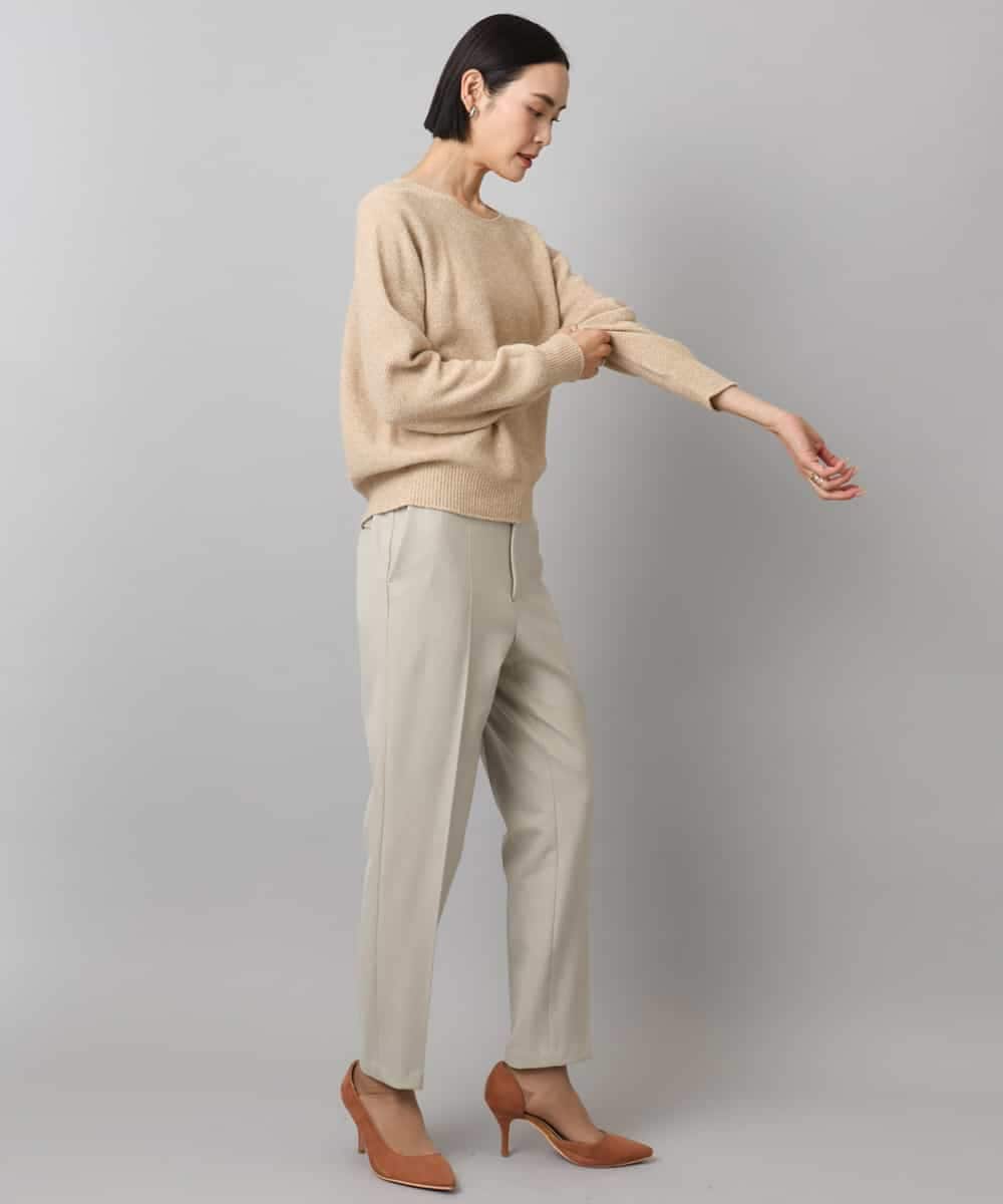 FMFBD33210 MICHEL KLEIN(ミッシェルクラン) ホールガーメント®クルーネックニット ライトブルー