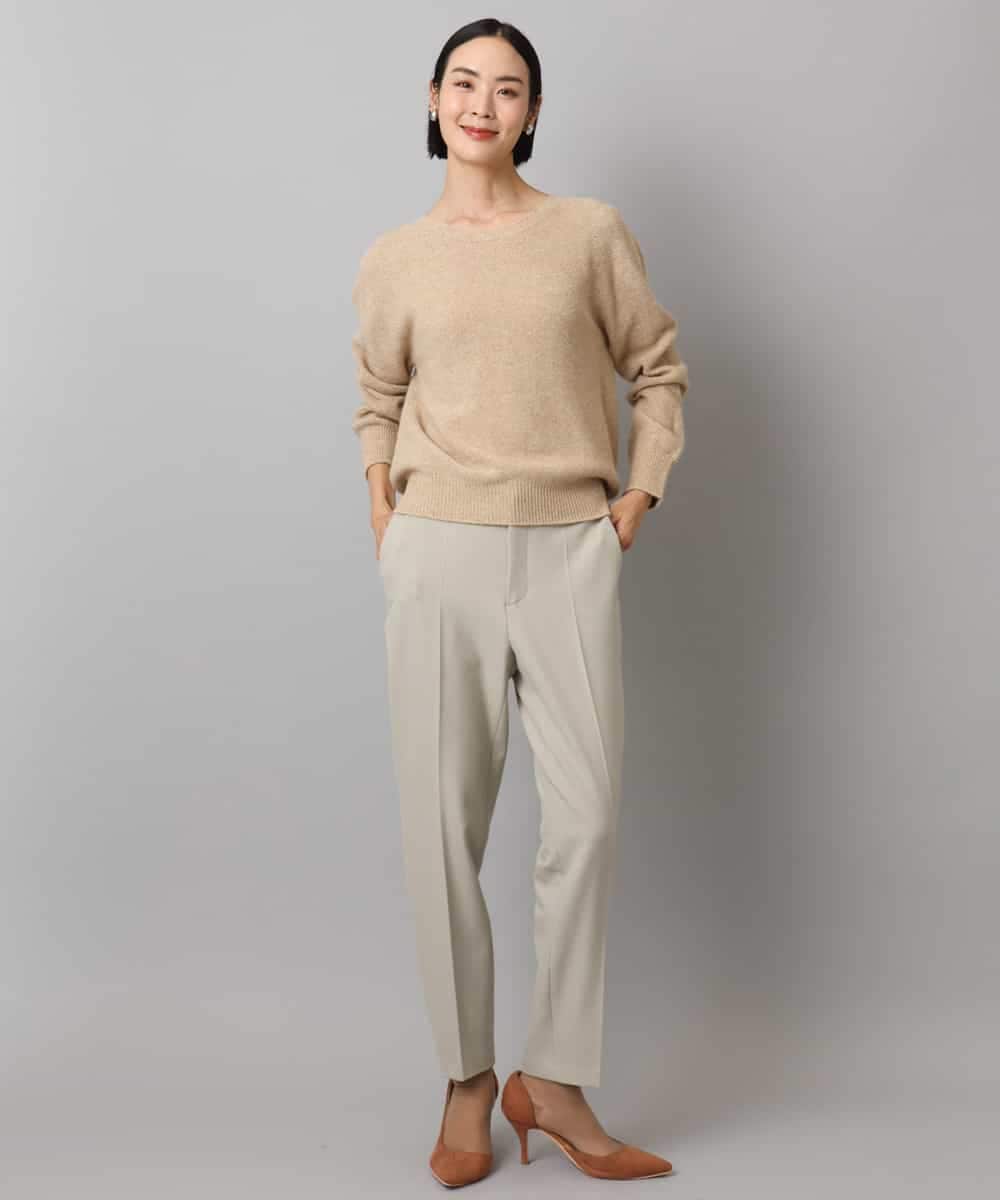 FMFBD33210 MICHEL KLEIN(ミッシェルクラン) ホールガーメント®クルーネックニット ライトブルー