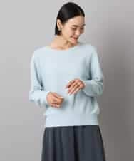 FMFBD33210 MICHEL KLEIN(ミッシェルクラン) ホールガーメント®クルーネックニット ライトブルー