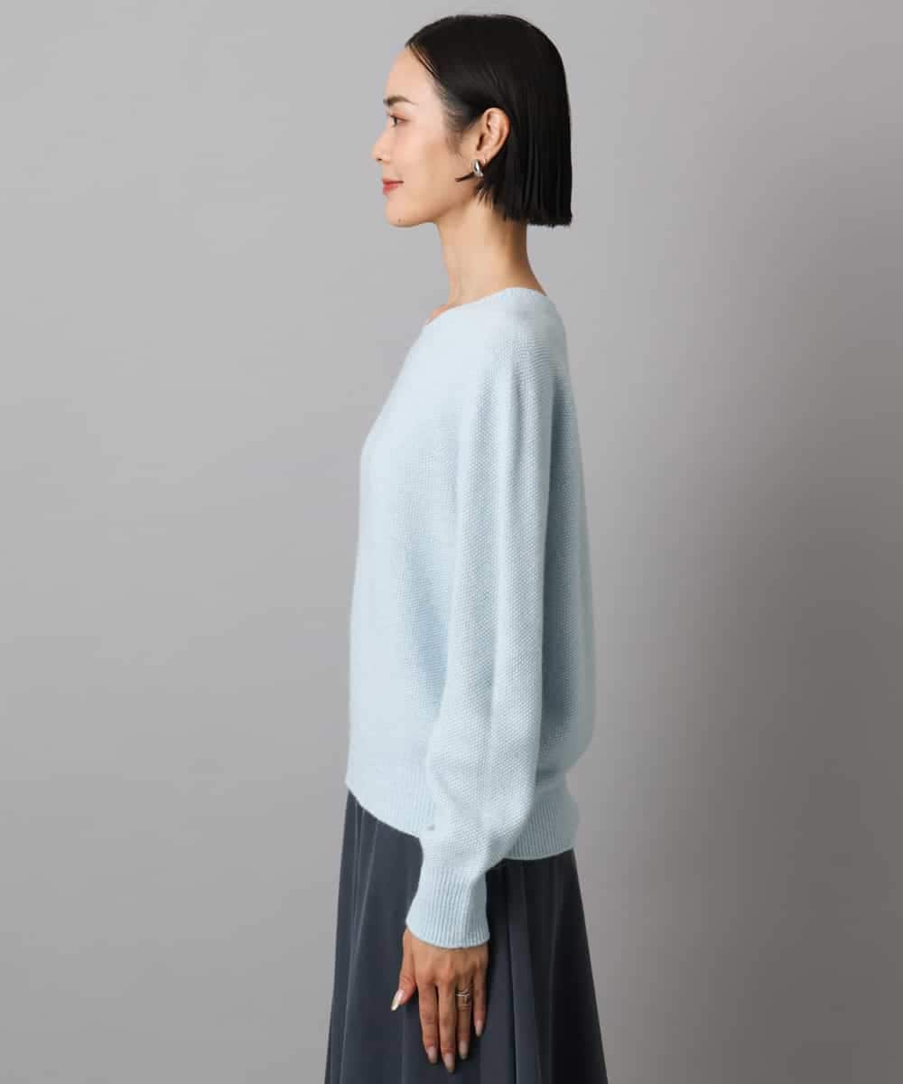 FMFBD33210 MICHEL KLEIN(ミッシェルクラン) ホールガーメント®クルーネックニット ライトブルー