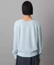 FMFBD33210 MICHEL KLEIN(ミッシェルクラン) ホールガーメント®クルーネックニット ライトブルー