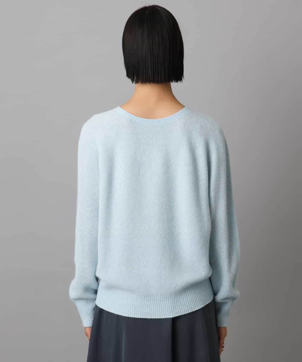 FMFBD33210 MICHEL KLEIN(ミッシェルクラン) ホールガーメント®クルーネックニット ライトブルー