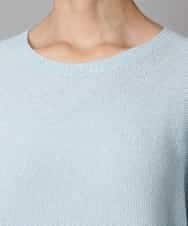 FMFBD33210 MICHEL KLEIN(ミッシェルクラン) ホールガーメント®クルーネックニット ライトブルー