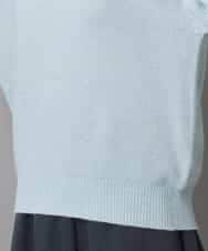 FMFBD33210 MICHEL KLEIN(ミッシェルクラン) ホールガーメント®クルーネックニット ライトブルー