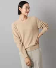 FMFBD33210 MICHEL KLEIN(ミッシェルクラン) ホールガーメント®クルーネックニット ベージュ