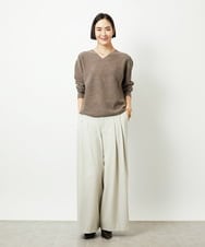 FMFBD34200 MICHEL KLEIN(ミッシェルクラン) [セットアップ対応]Vネックニット ライトイエロー