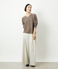 FMFBD34200 MICHEL KLEIN(ミッシェルクラン) [セットアップ対応]Vネックニット ライトイエロー