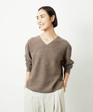 FMFBD34200 MICHEL KLEIN(ミッシェルクラン) [セットアップ対応]Vネックニット ライトイエロー