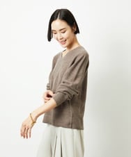 FMFBD34200 MICHEL KLEIN(ミッシェルクラン) [セットアップ対応]Vネックニット ライトイエロー