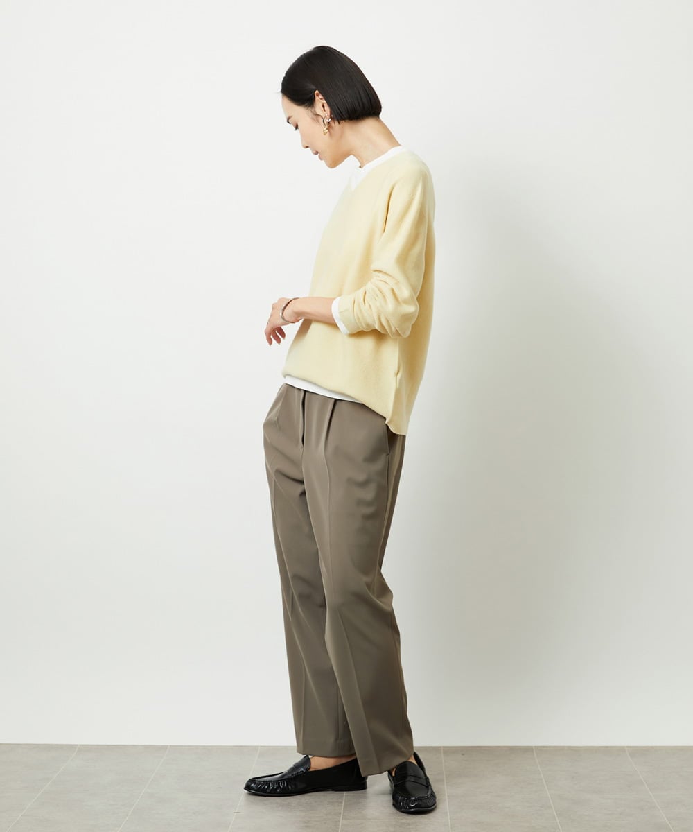 FMFBD34200 MICHEL KLEIN(ミッシェルクラン) [セットアップ対応]Vネックニット ライトイエロー