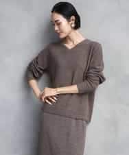 FMFBD34200 MICHEL KLEIN(ミッシェルクラン) [セットアップ対応]Vネックニット オレンジ