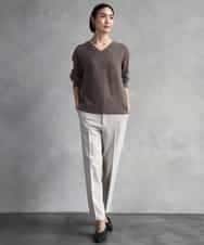 FMFBD34200 MICHEL KLEIN(ミッシェルクラン) [セットアップ対応]Vネックニット ライトイエロー