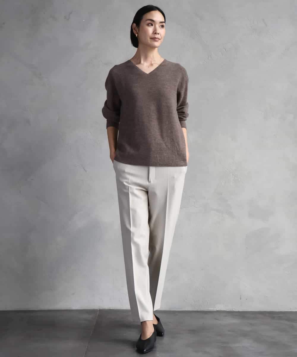 FMFBD34200 MICHEL KLEIN(ミッシェルクラン) [セットアップ対応]Vネックニット ライトイエロー