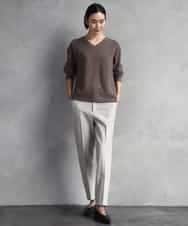 FMFBD34200 MICHEL KLEIN(ミッシェルクラン) [セットアップ対応]Vネックニット ライトイエロー