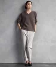 FMFBD34200 MICHEL KLEIN(ミッシェルクラン) [セットアップ対応]Vネックニット ライトイエロー