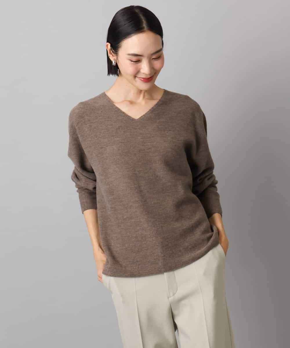 FMFBD34200 MICHEL KLEIN(ミッシェルクラン) [セットアップ対応]Vネックニット ライトイエロー